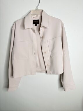 Truth by Republic cropped jacket shirt style collar button up sz L Lagenlook
